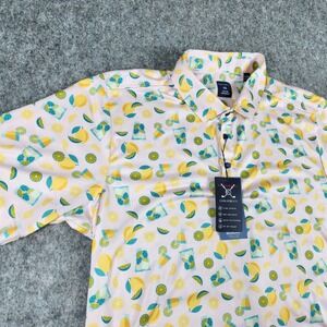 NWT ConStruct Polo Shirt Men XXL Pink Lemonade Drink Performance Golf Summer